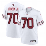 Mens Womens Youth Kids Arizona Cardinals #70 Paris Johnson Jr. White New 2023 Draft Stitched Game Football Jersey