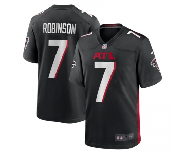 Mens Womens Youth Kids Atlanta Falcons #7 Bijan Robinson Black 2023 Draft Stitched Game Football Jersey