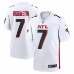 Mens Womens Youth Kids Atlanta Falcons #7 Bijan Robinson White 2023 Draft Stitched Game Football Jersey