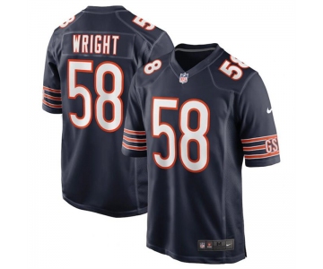 Mens Womens Youth Kids Chicago Bears #58 Darnell Wright Navy 2023 Draft Stitched Game Football Jersey