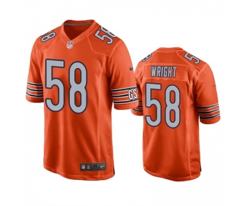 Mens Womens Youth Kids Chicago Bears #58 Darnell Wright Orange 2023 Draft Stitched Game Football Jersey