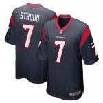 Mens Womens Youth Kids Houston Texans #7 CJ Stroud Navy 2023 Draft Stitched Game Football Jersey