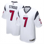 Mens Womens Youth Kids Houston Texans #7 CJ Stroud White 2023 Draft Stitched Game Football Jersey