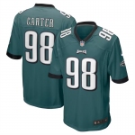 Mens Womens Youth Kids Philadelphia Eagles #98 Jalen Carter Midnight Green 2023 Draft Stitched Game Football Jersey