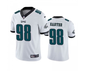 Mens Womens Youth Kids Philadelphia Eagles #98 Jalen Carter White 2023 Draft Stitched Game Football Jersey