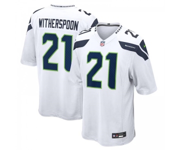 Mens Womens Youth Kids Seattle Seahawks #21 Devon Witherspoon White 2023 Draft Stitched Game Football Jersey